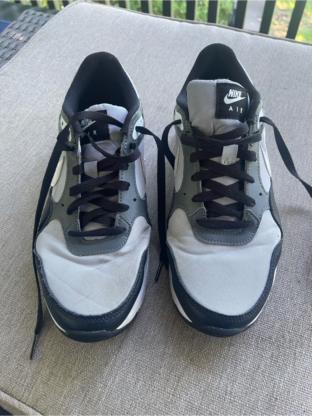Nike Air Men’s Gray, Black and White Athletic Sneakers